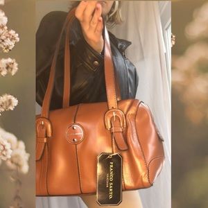 NWT ITALIAN BROWN LEATHER FRANCO SARTO BAG